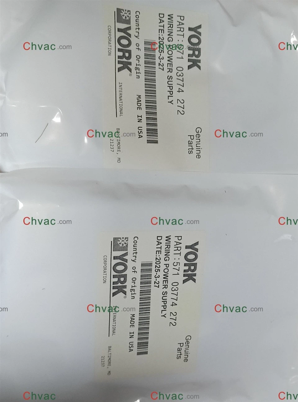 York 571-03774-272 VERKABELUNG STROMVERSORGUNG YD